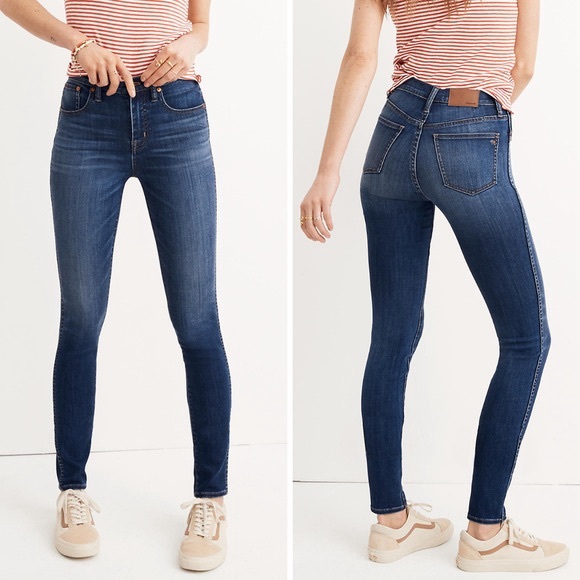 MADEWELL 10” High Rise Skinny Jeans in Danny Wash Size 37P Plus Size - Picture 1 of 8